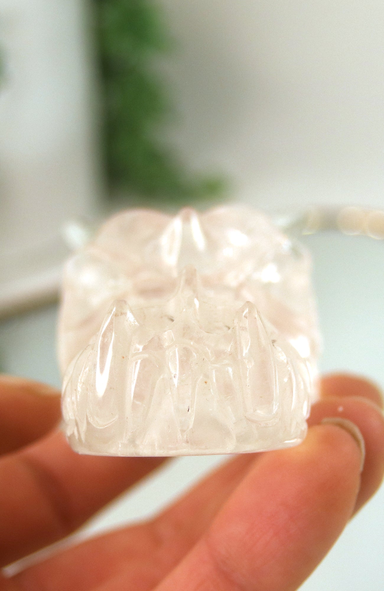 Clear Quartz Dragon Skull